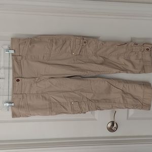 White House Black Market Khaki Cargo Crop Leg 10